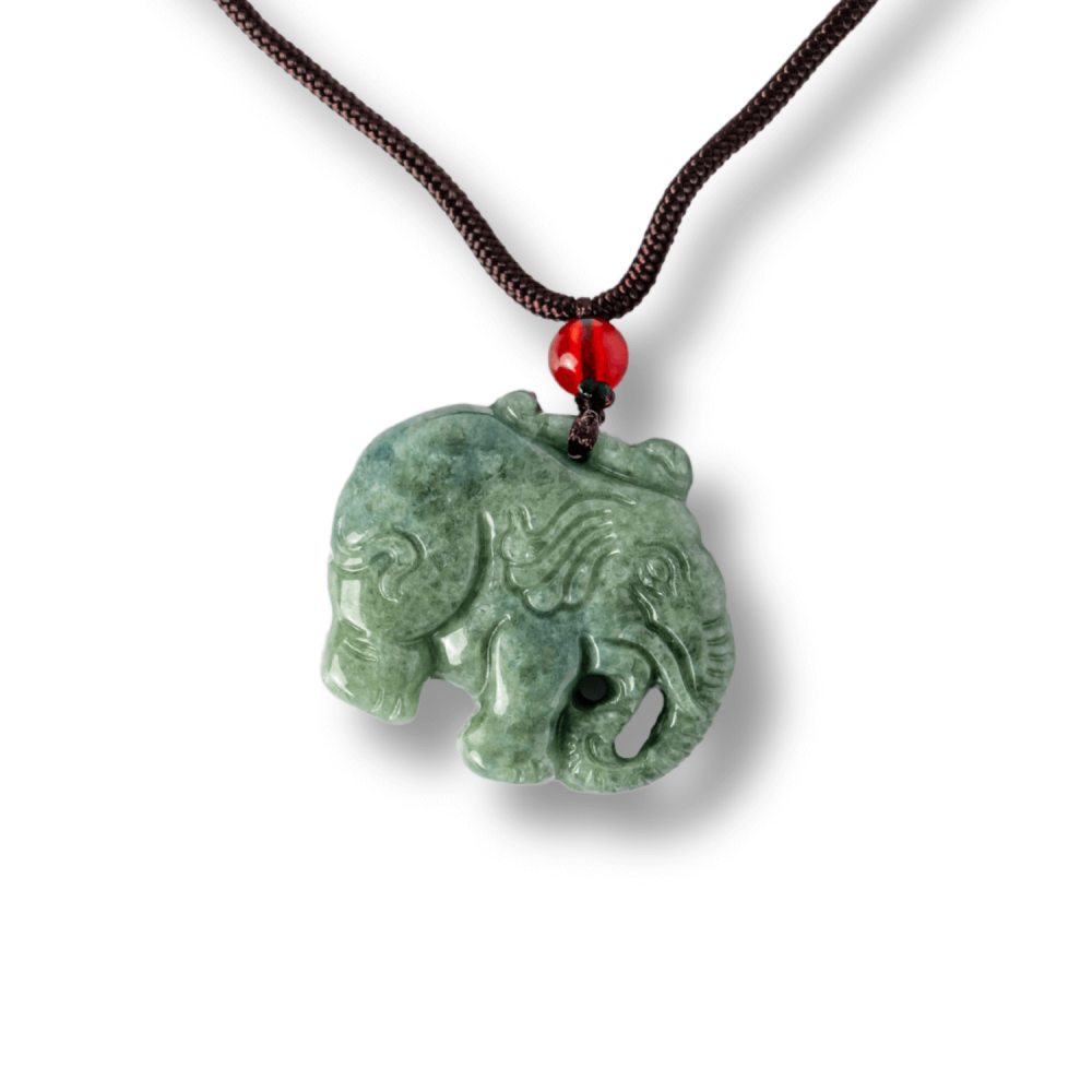 Noroc si Protectie – Colier Elefant din Jad Natural de Rusia [9]