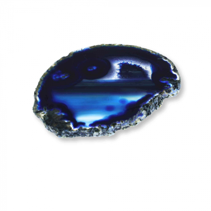 Felie de Agat Albastru 10-11 cm in Forma Neregulata - Imbunatateste Creativitatea si Energia Pozitiva