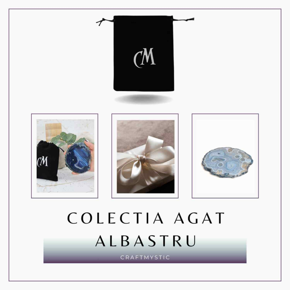 Felie de Agat Albastru 9-10 cm – Calm si Claritate Mentala [6]