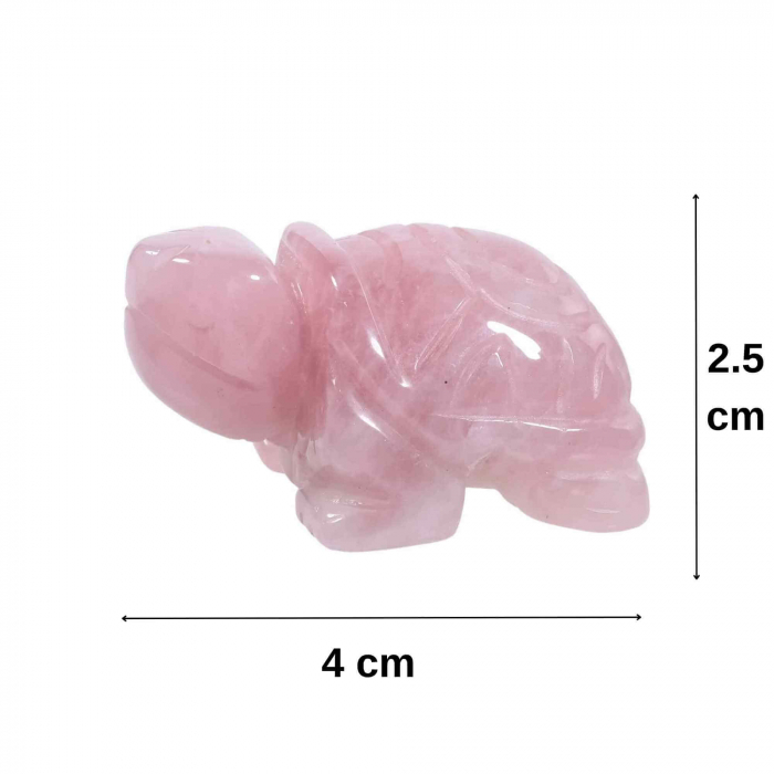 Figurina broasca testoasa 4 cm de cristal semipretios -  Sculptura din piatra vindecatoare reiki de buzunar pentru decor, colectie [2]