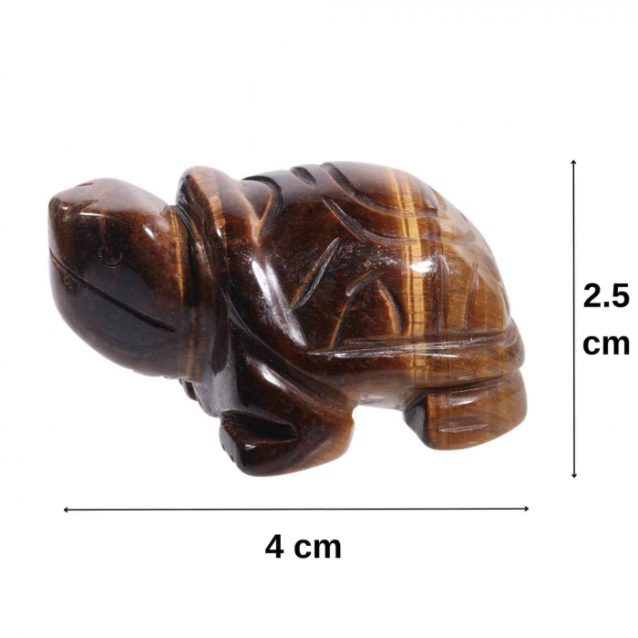 Figurina broasca testoasa 4 cm de cristal semipretios -  Sculptura din piatra vindecatoare reiki de buzunar pentru decor, colectie [2]