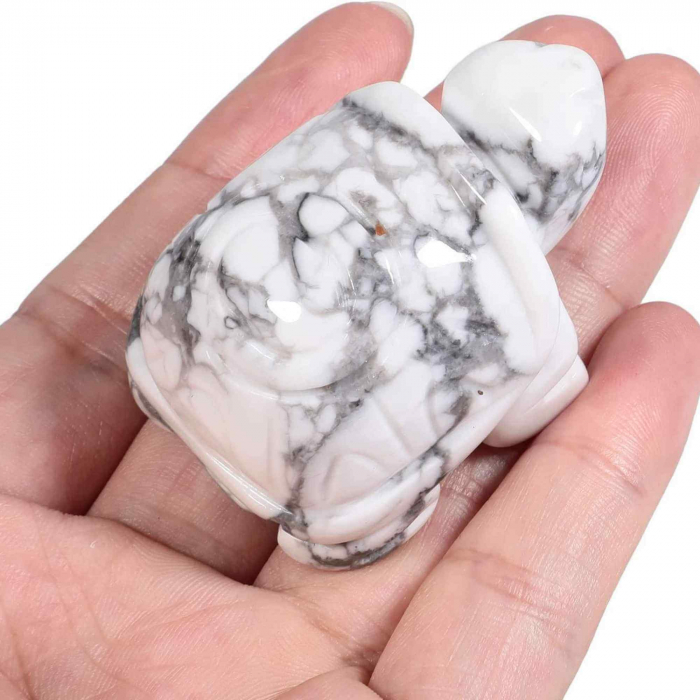 Figurina broasca testoasa 4 cm de cristal semipretios -  Sculptura din piatra vindecatoare reiki de buzunar pentru decor, colectie [3]