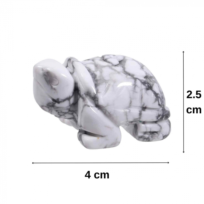 Figurina broasca testoasa 4 cm de cristal semipretios -  Sculptura din piatra vindecatoare reiki de buzunar pentru decor, colectie [2]