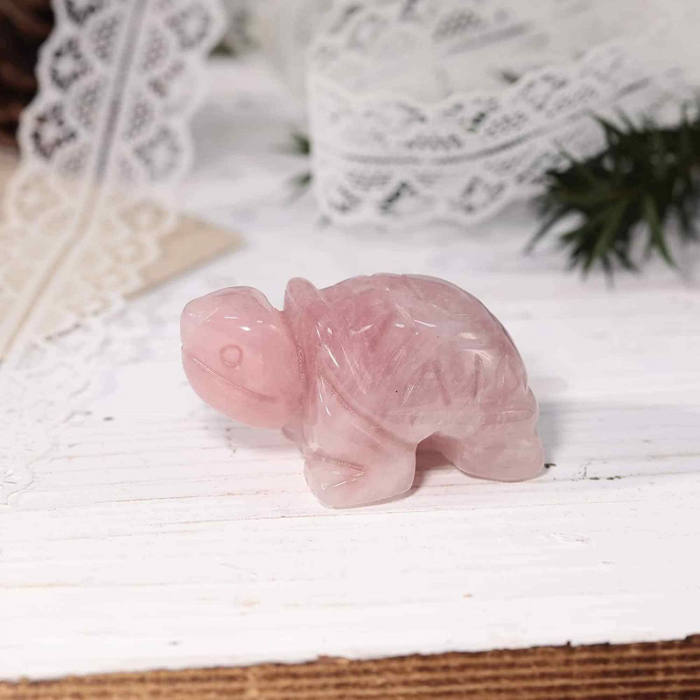 Figurina broasca testoasa 4 cm de cristal semipretios -  Sculptura din piatra vindecatoare reiki de buzunar pentru decor, colectie [3]