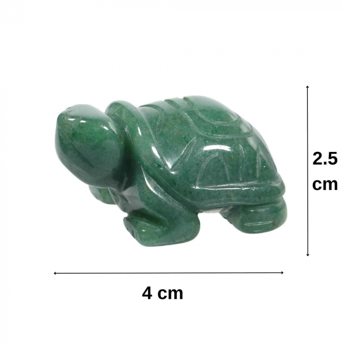 Figurina broasca testoasa 4 cm de cristal semipretios -  Sculptura din piatra vindecatoare reiki de buzunar pentru decor, colectie [2]