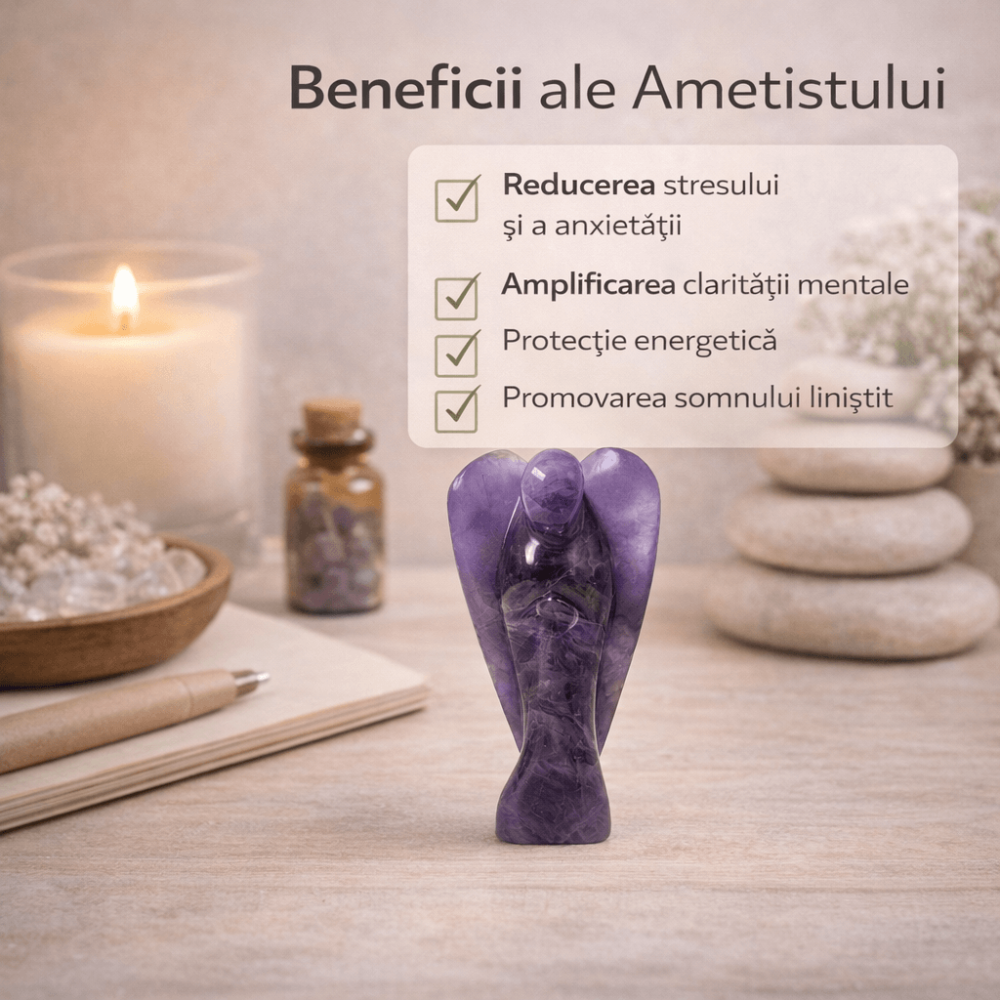 Inger din Ametist – Protectie Divina, Liniste Interioara si Claritate Spirituala [4]