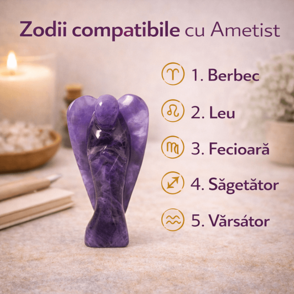 Inger din Ametist – Protectie Divina, Liniste Interioara si Claritate Spirituala [5]