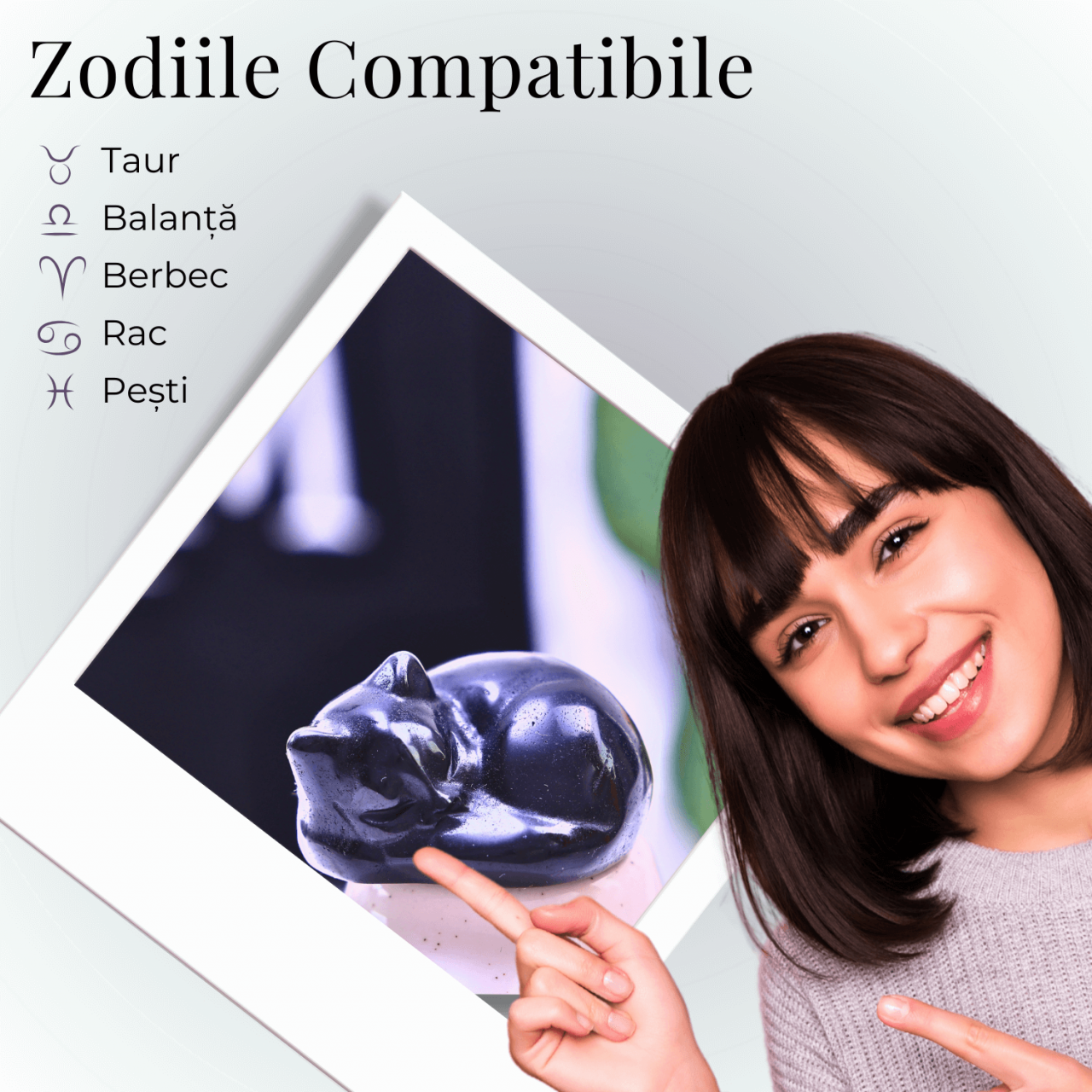 Figurina Pisicuta Adormita 4 cm din Obsidian Natural - Protectie si Liniste [6]