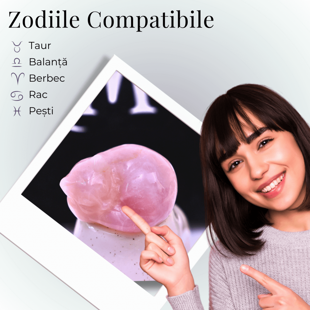 Figurina Pisicuta Adormita 4 cm din Cuart Roz - Iubire si Liniste [5]