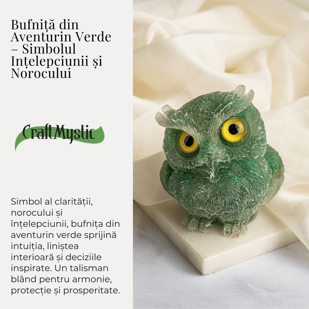 Bufnita din Aventurin Verde – Simbolul Intelepciunii si Norocului [4]
