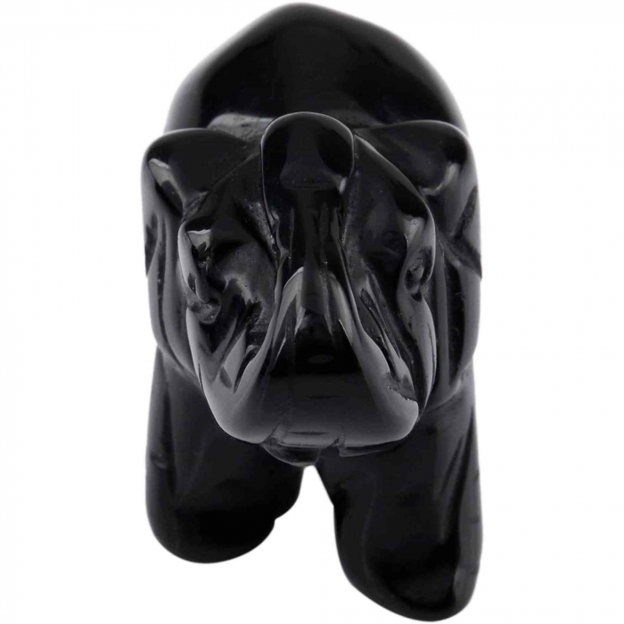 Figurina elefant din piatra semi-pretioasa sculptata manual - Statuie din cristale vindecatoare Reiki de buzunar pentru meditatie, pace [3]