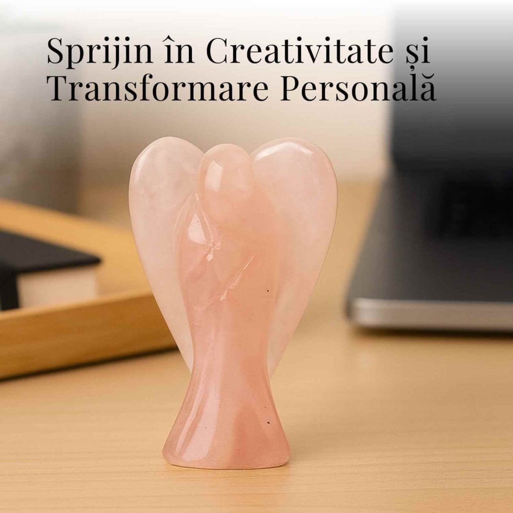 Ingeras din cuart roz 50-55 mm – Energie de iubire și protectie blanda [2]