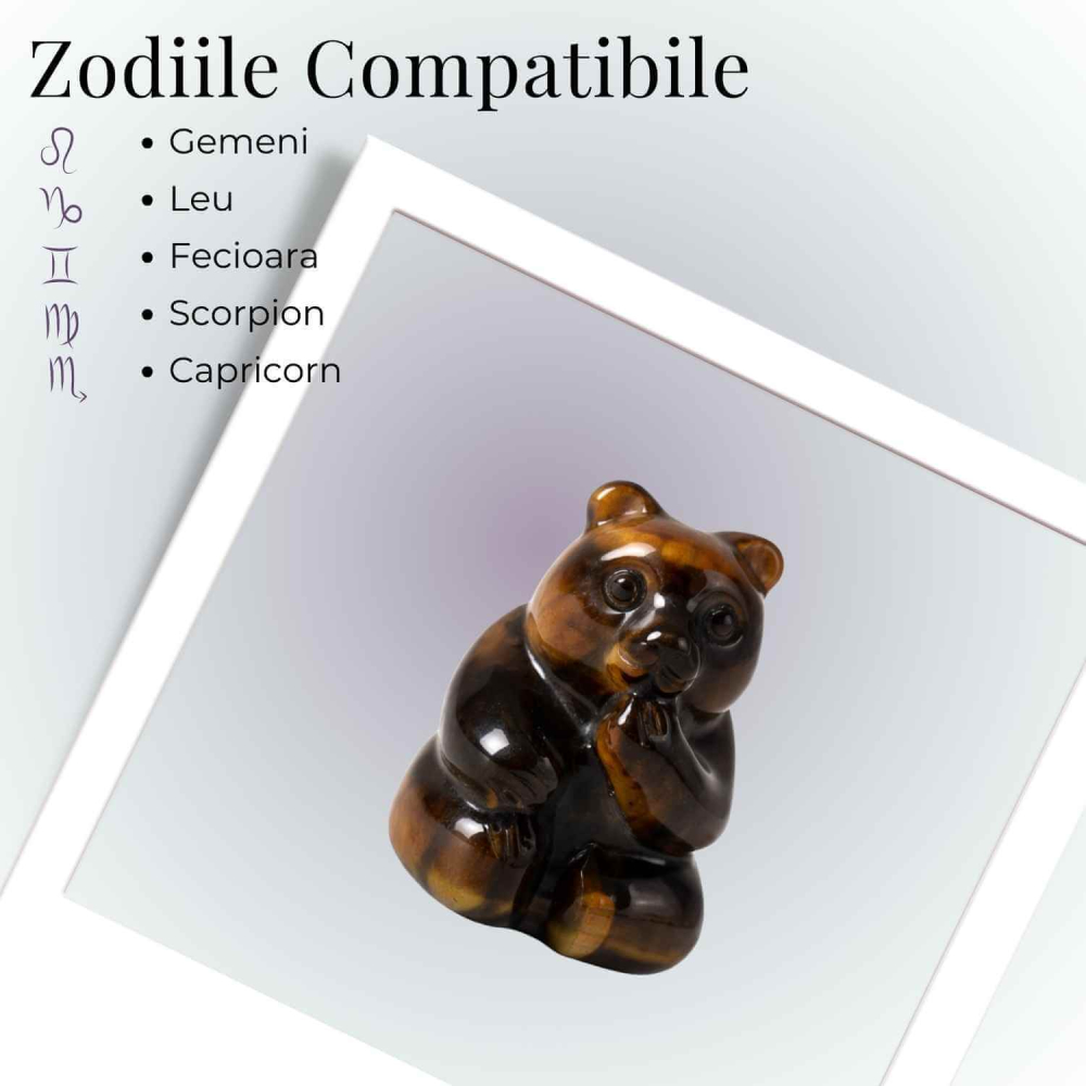 Figurina Urs Protector din Ochi de Tigru – Curaj, Stabilitate si Incredere Interioara [3]