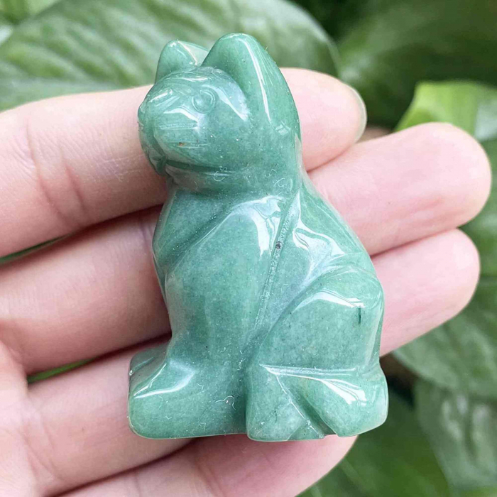 Figurina 5 cm inger din cristal vindecator Obsidian - Sculptura manuala din piatra naturala lustruita - Decor pentru camera birou cu energie reiki pentru femei barbati - Copie [3]