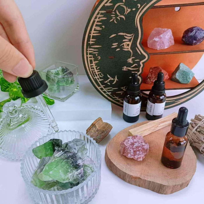 Cristal Brut Natural de Fluorit Multicolor - Cadou Energetizant Unic, Ideal pentru Meditatie si Echilibrare Energetica, Dimensiuni 5-7 cm [5]