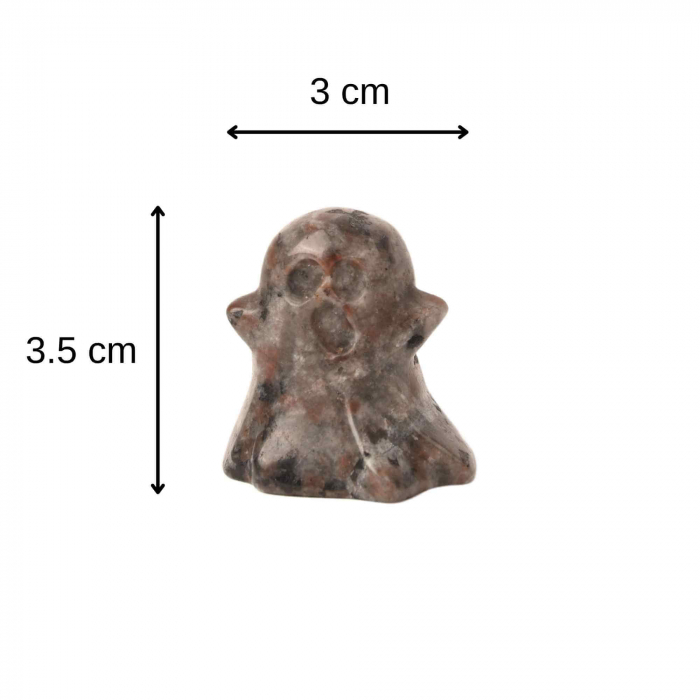 Figurina 3.5 cm in forma de fantoma din piatra semipretioasa Cuart Roz, sculptata manual [2]
