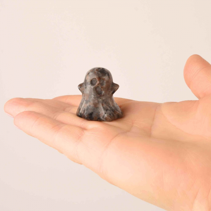 Figurina 3.5 cm in forma de fantoma din piatra semipretioasa Cuart Roz, sculptata manual [3]