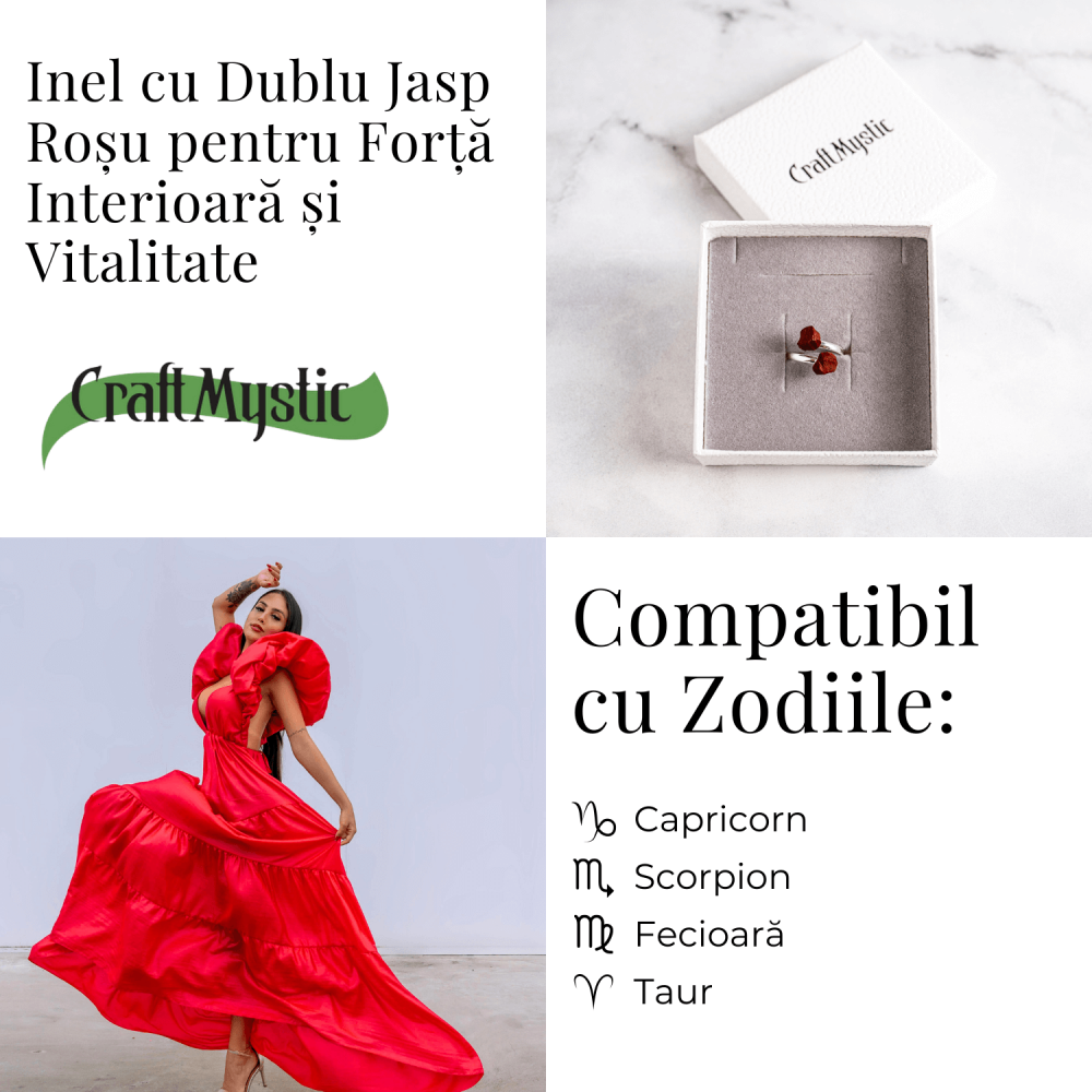 Inelul curajului – Dublu Jasp rosu pentru forta interioara si vitalitate [5]