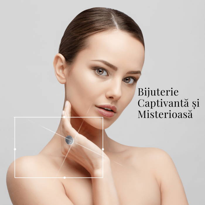 Inel Ajustabil Argintiu cu Labradorit natural oval, pentru protectie si intuitie [7]
