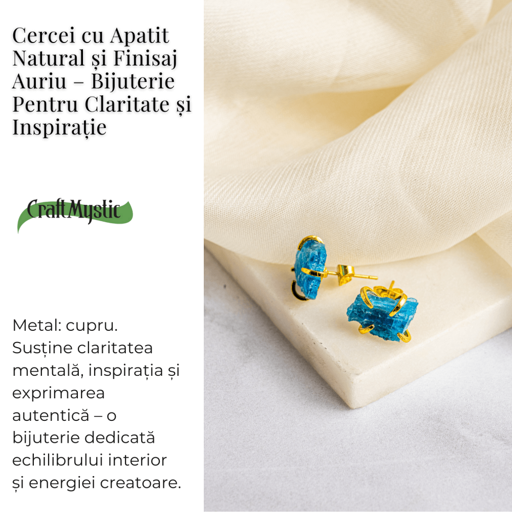 Cercei de Claritate si Inspiratie – Apatit Natural si Finisaj Auriu [3]