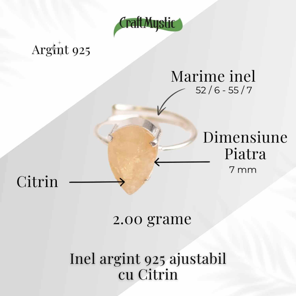 Inel Argint 925 cu Citrin Fatetat – Abundenta si Energie Pozitiva in Fiecare Zi [4]