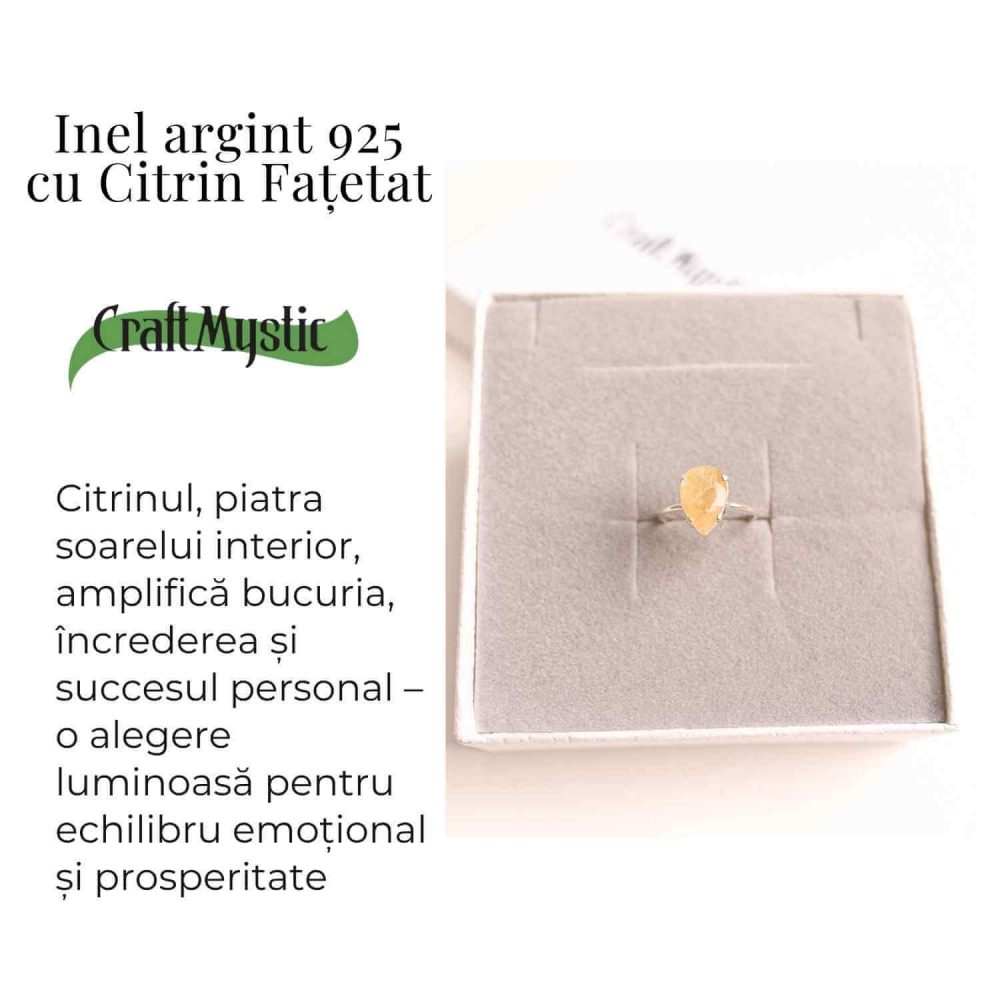 Inel Argint 925 cu Citrin Fatetat – Abundenta si Energie Pozitiva in Fiecare Zi [3]