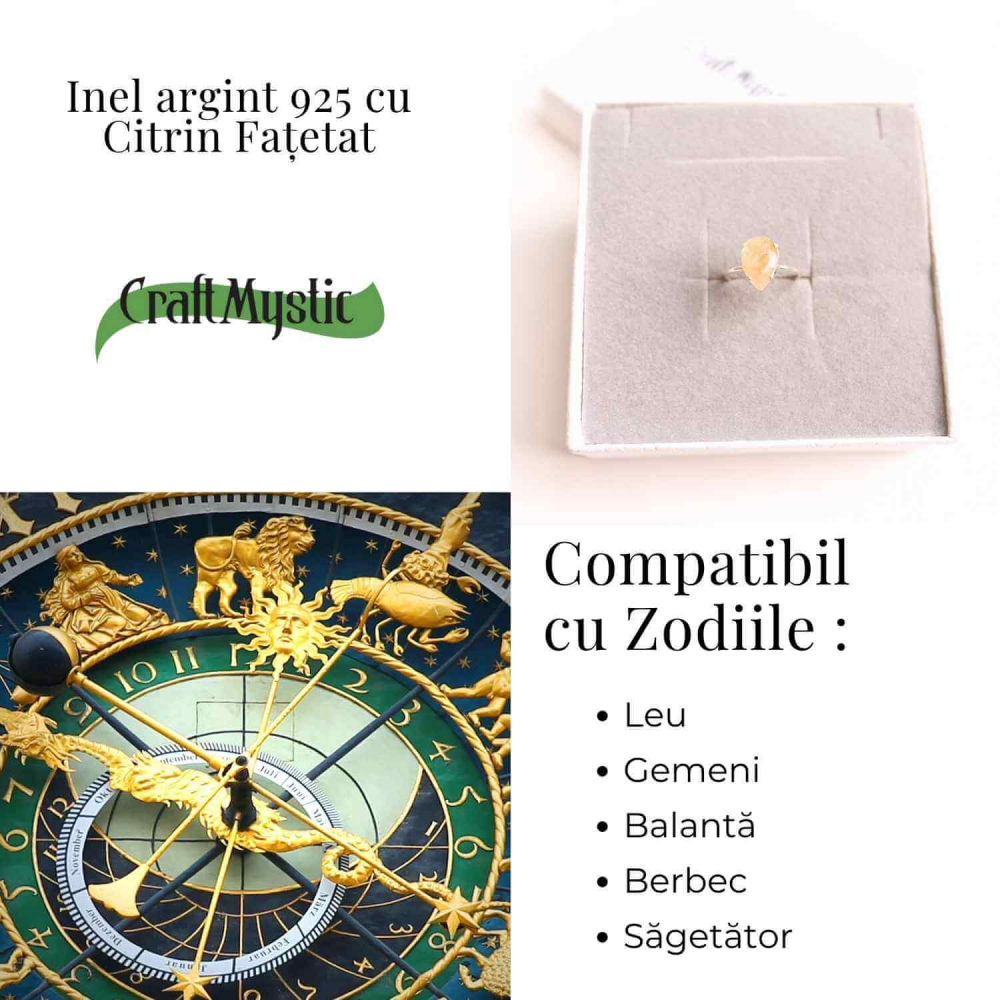 Inel Argint 925 cu Citrin Fatetat – Abundenta si Energie Pozitiva in Fiecare Zi [5]