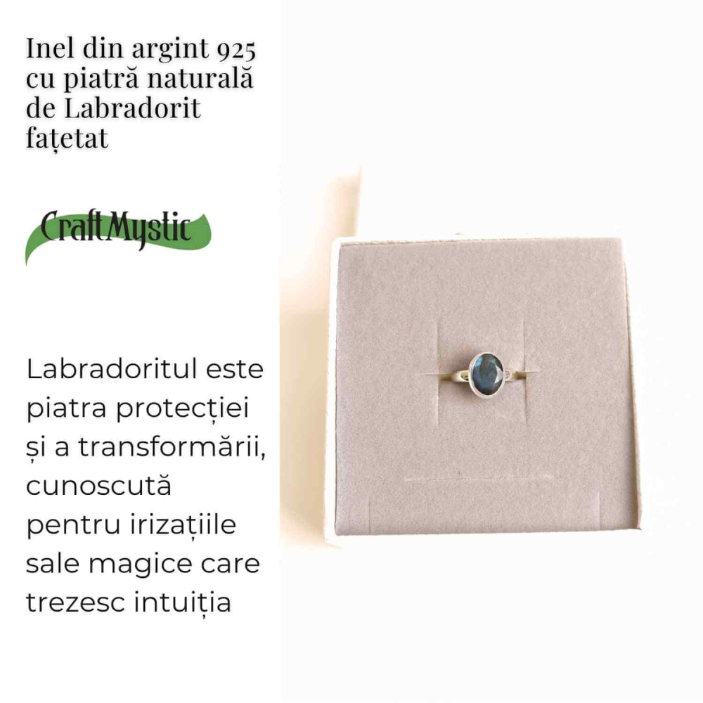 Inel argint 925 cu Labradorit fatetat oval – Lumina intuitiei interioare [3]