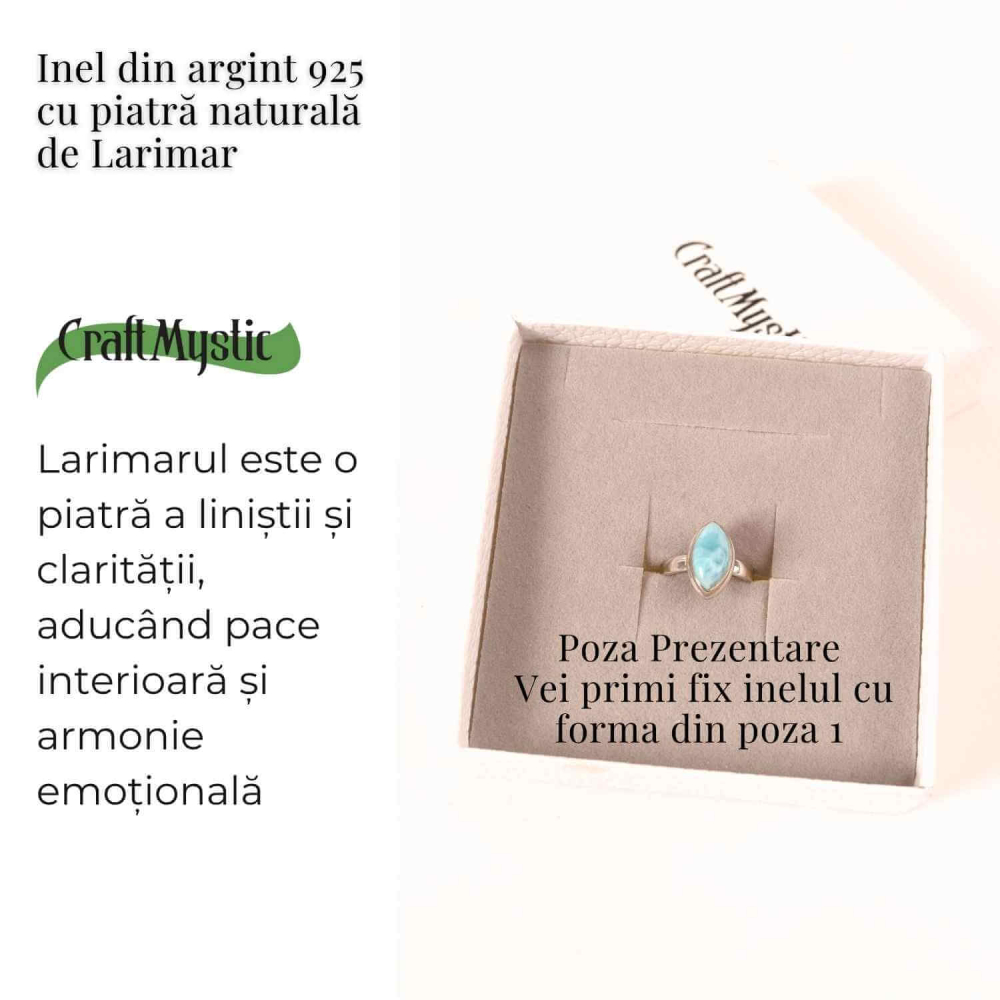 Inel Argint 925 cu Larimar Oval – Echilibru si Liniste Interioara [3]