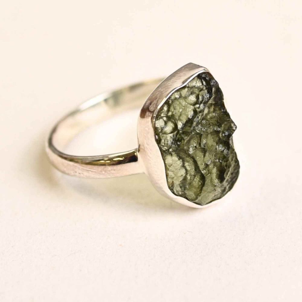 Inel argint 925 cu moldavit natural marime 60-61 EU   10 US  ,   Talisman cosmic al transformarii