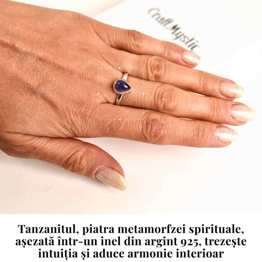 Inel Argint 925 cu Tanzanit Lacrima – Vindecare si Claritate Interioara [2]