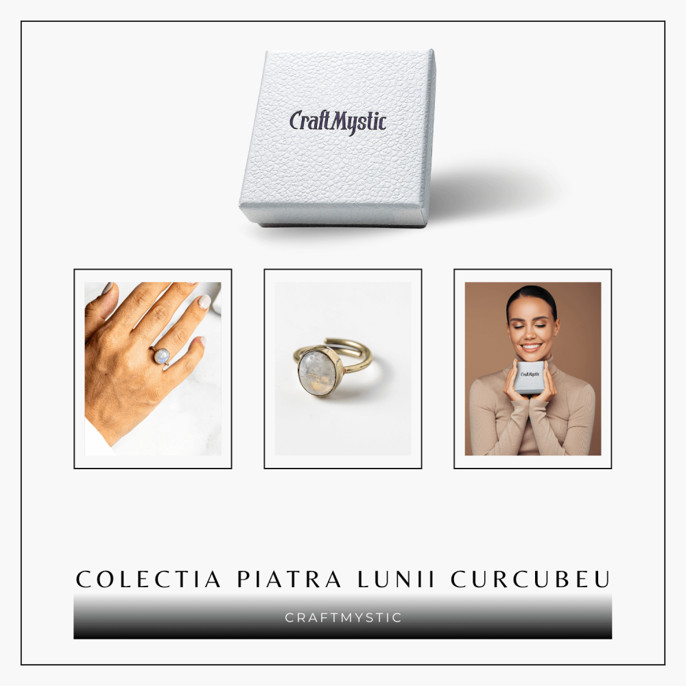 Inel Reglabil Argintiu cu Piatra Lunii Curcubeu – Intuitie si Liniste [7]
