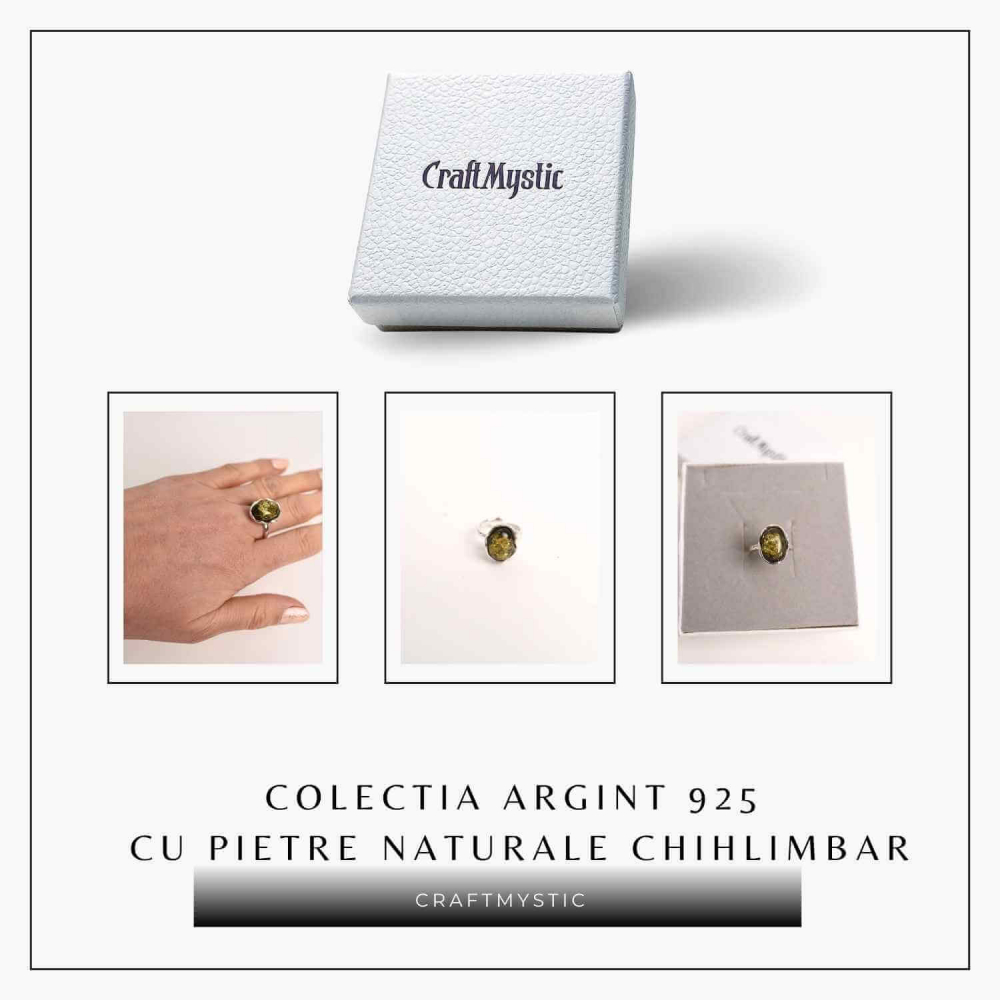 Inel ajustabil argint 925 cu chihlimbar natural – Eleganta unica [8]