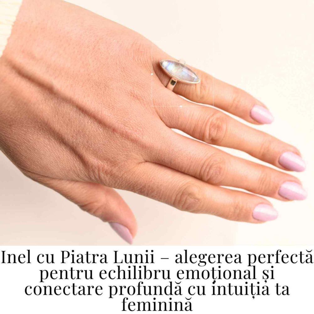 Inel cu Paitra Lunii si montura Argint 925 – Echilibru emoTional Si rafinament mistic, 6.42 gr [4]