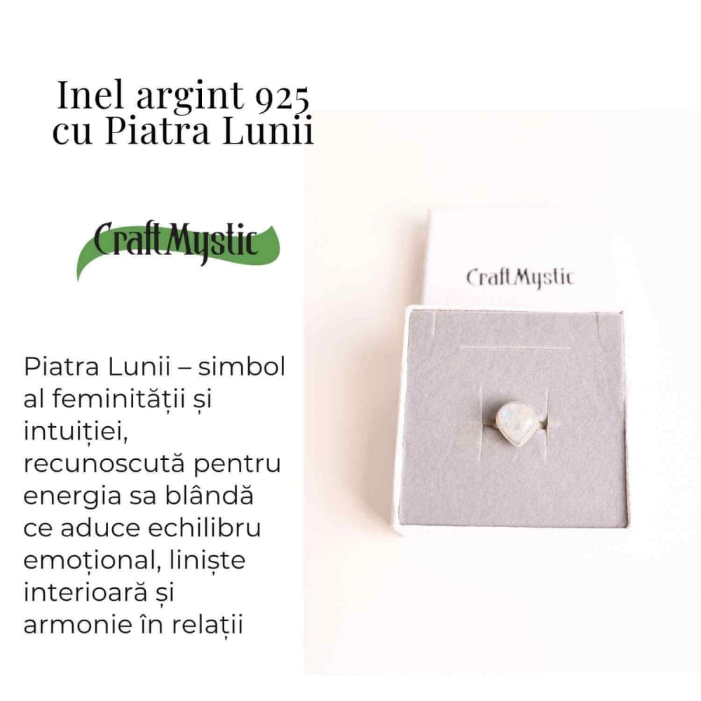 Inel din Argint 925 cu Piatra Lunii – Echilibru Emotional si Intuitie Amplificata [3]