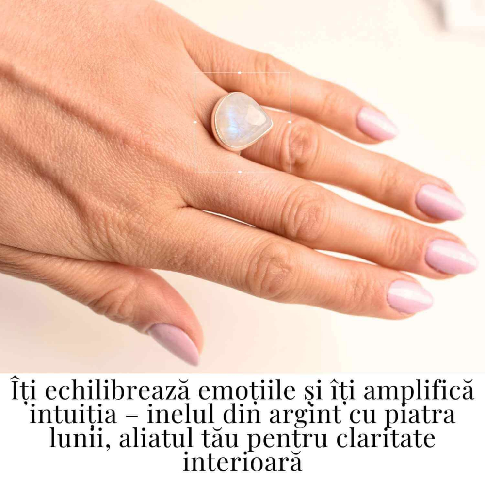 Inel din Argint 925 cu Piatra Lunii – Echilibru Emotional si Intuitie Amplificata [2]