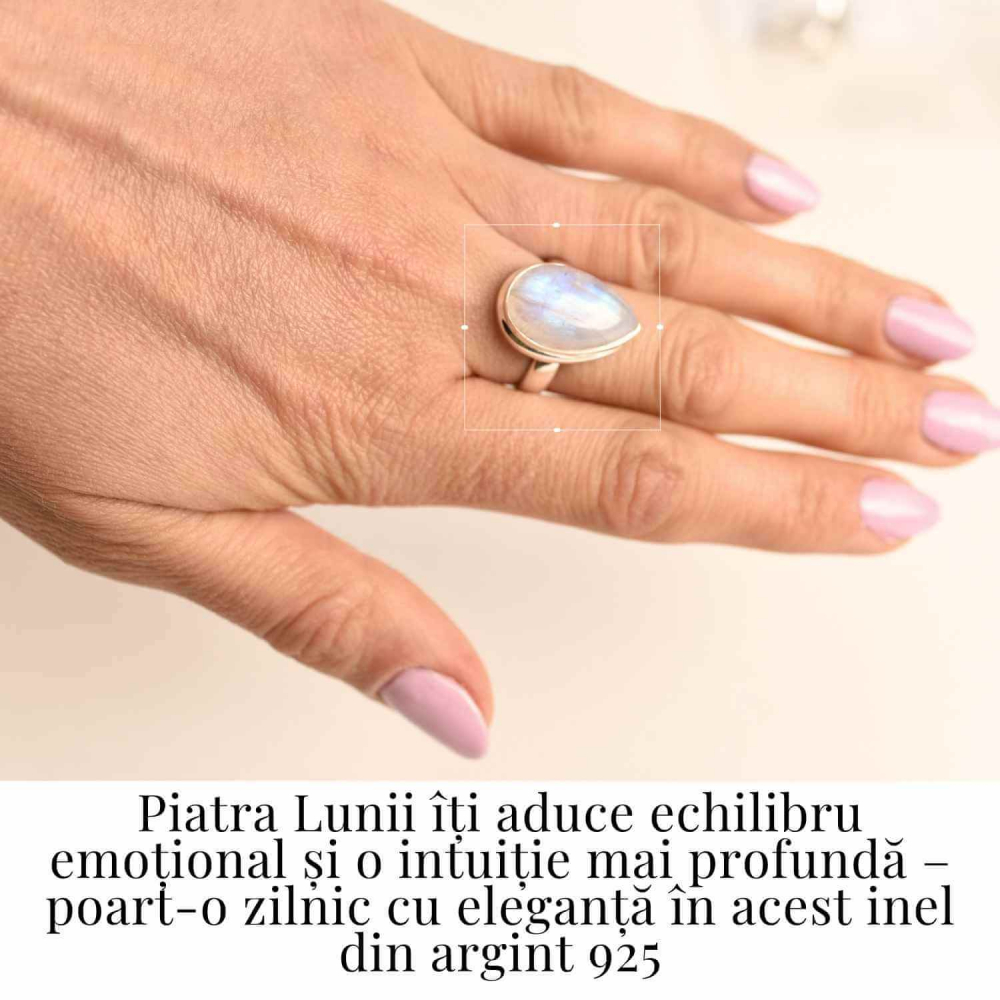 Inel cu Piatra Lunii si montura din Argint 925 – Intuitie Sporita si Echilibru Emotional [2]