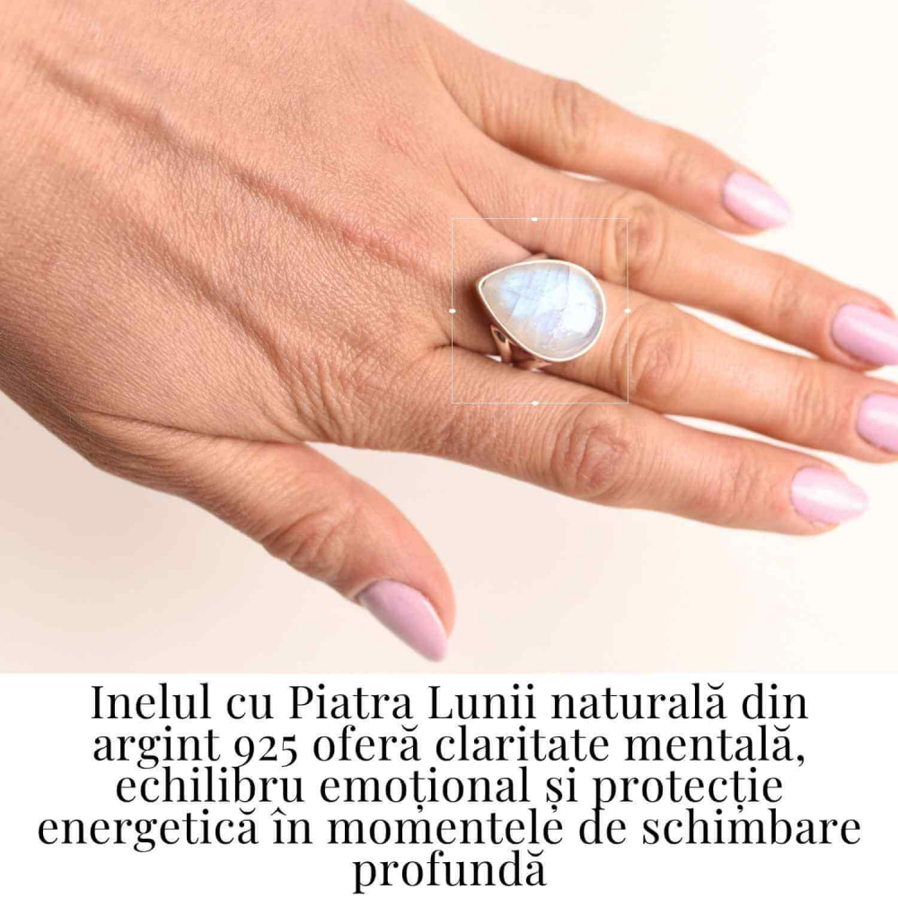 Inel cu Piatra Lunii si montura din Argint 925 – Intuitie Sporita si Echilibru Emotional [2]