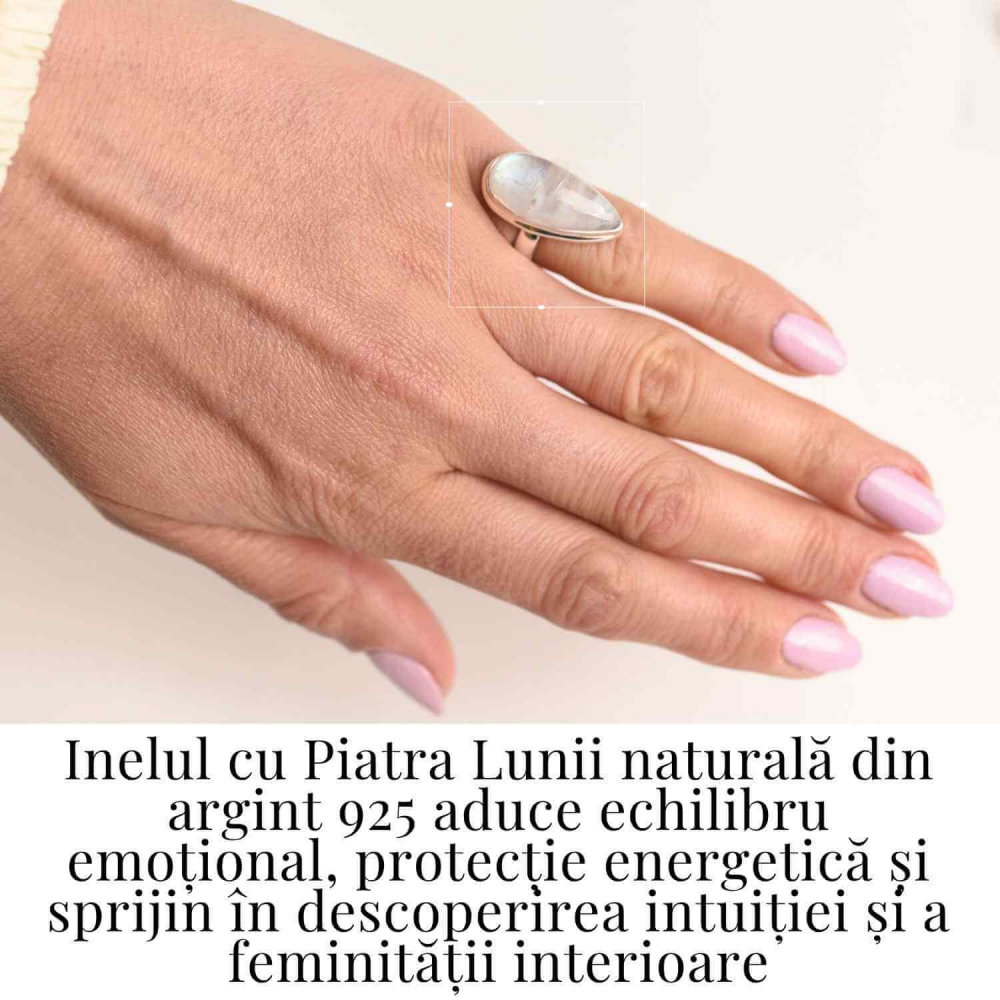 Inel cu Piatra Lunii si montura din Argint 925 – Intuitie Sporita si Echilibru Emotional [7]