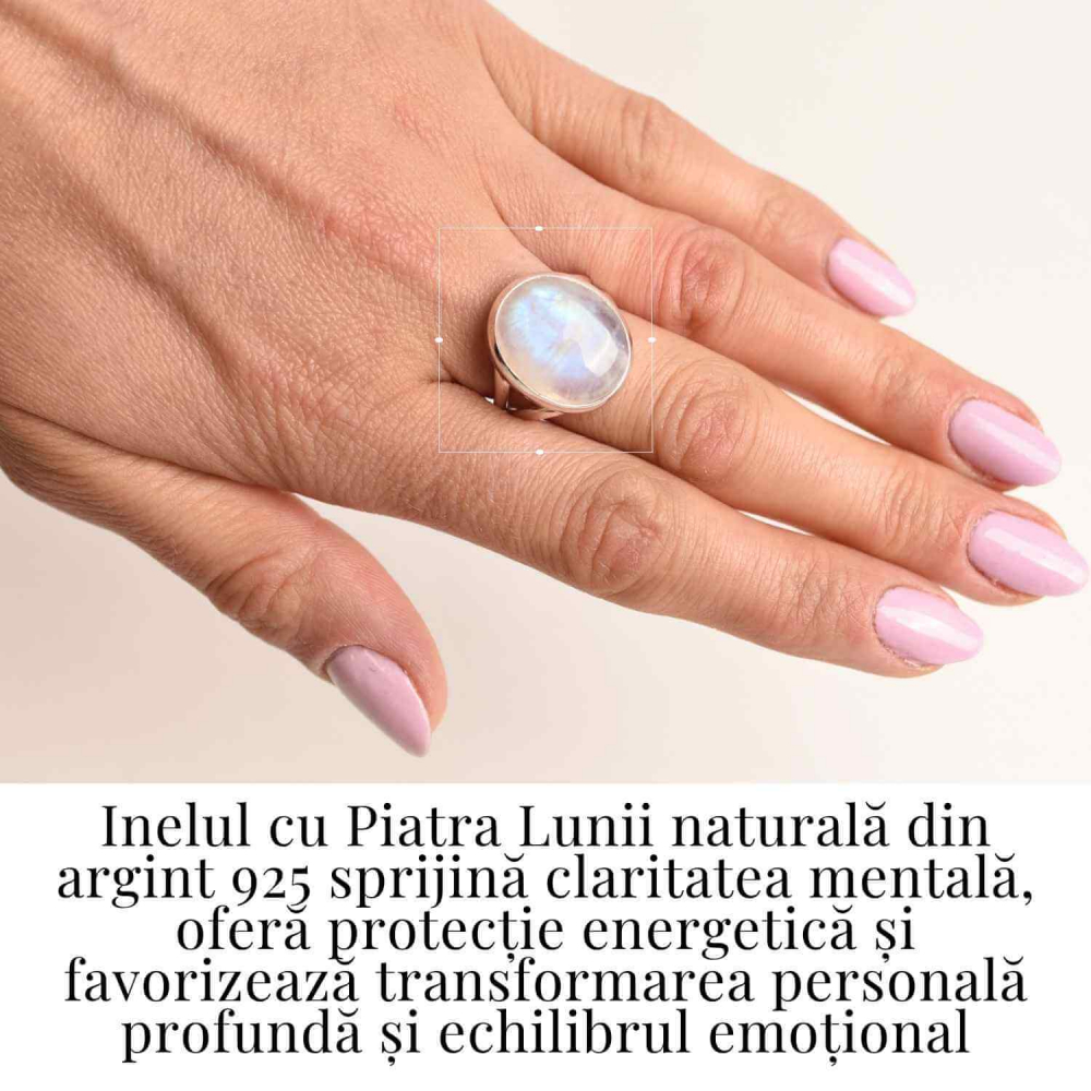 Inel din argint 925 elegant cu Piatra Lunii – Armonie emotionala si conexiune cu feminitatea [2]