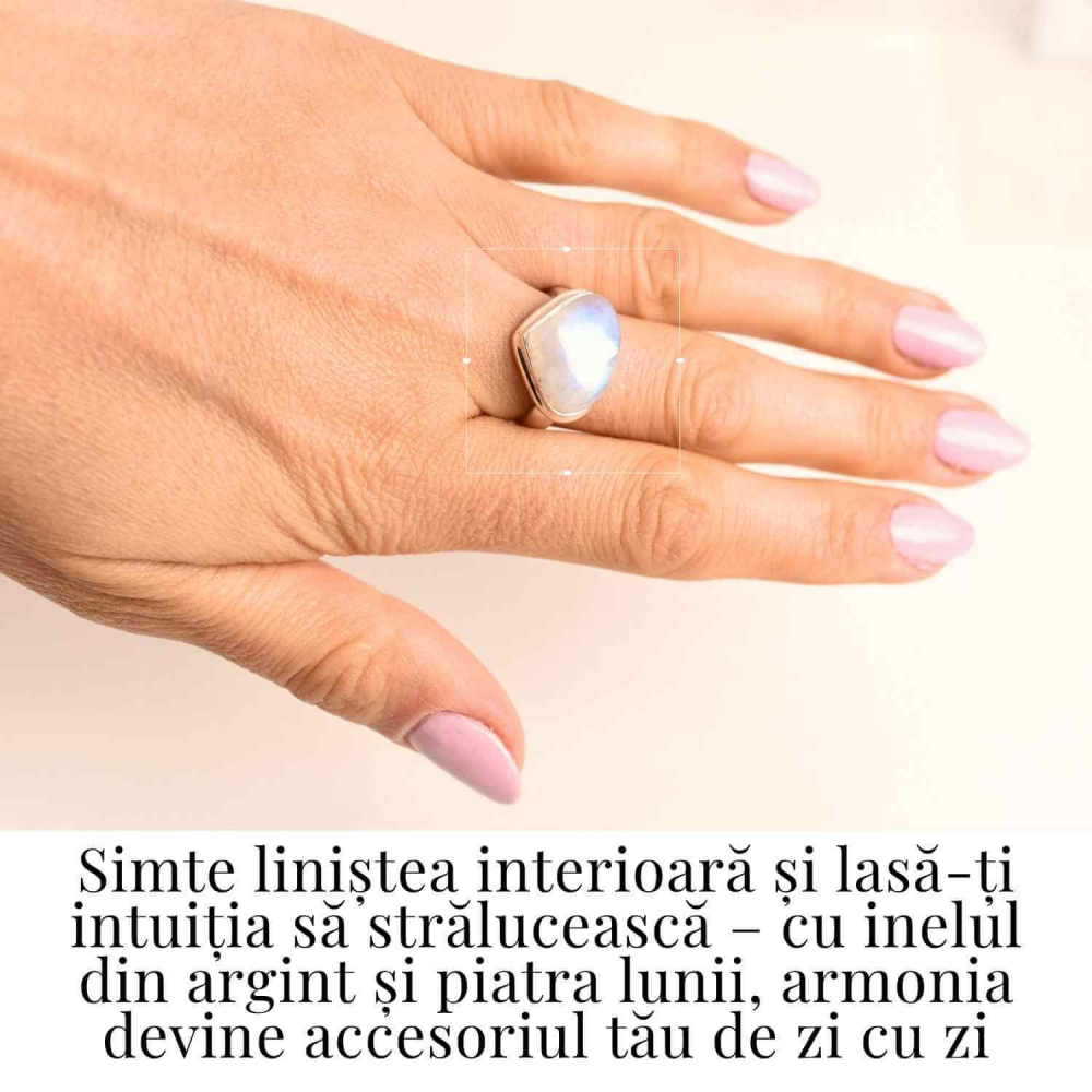 Inel din Argint 925 cu Piatra Lunii – Echilibru Emotional si Intuitie Amplificata [7]