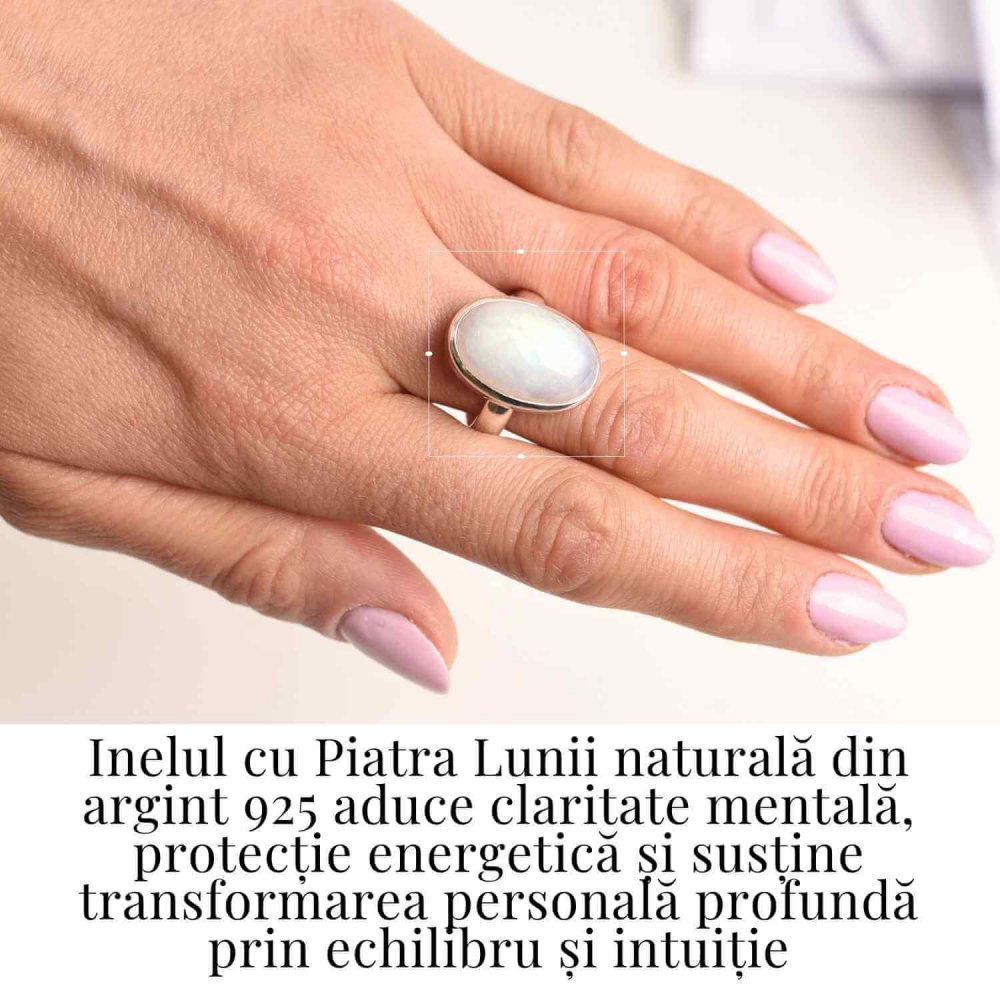 Inel din argint 925 elegant cu Piatra Lunii – Armonie emotionala si conexiune cu feminitatea [2]