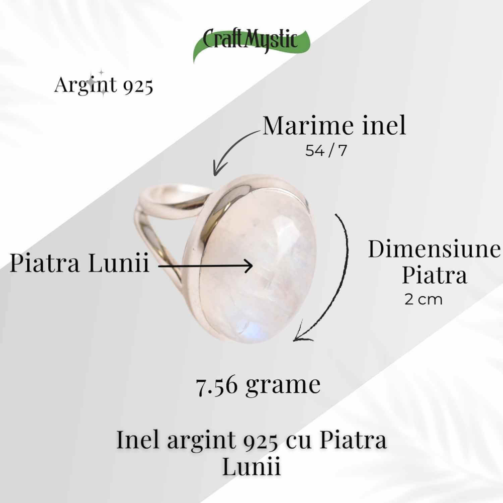 Inel din argint 925 elegant cu Piatra Lunii – Armonie emotionala si conexiune cu feminitatea [8]