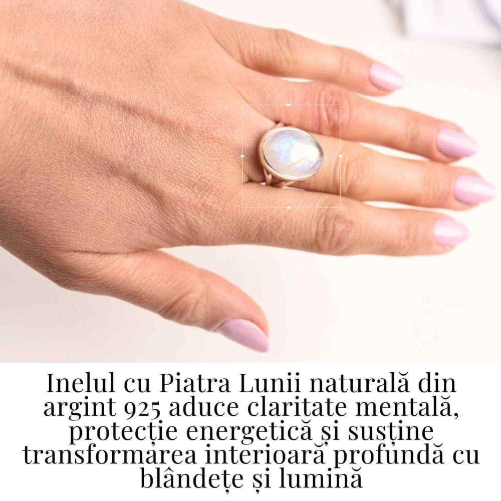 Inel din argint 925 elegant cu Piatra Lunii – Armonie emotionala si conexiune cu feminitatea [2]