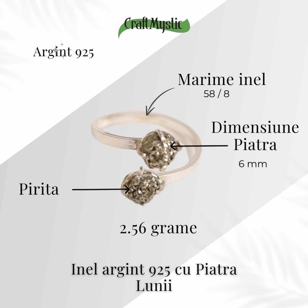 Inel Argint 925 cu Dublu Pirita – Protectie si Incredere Interioara [4]