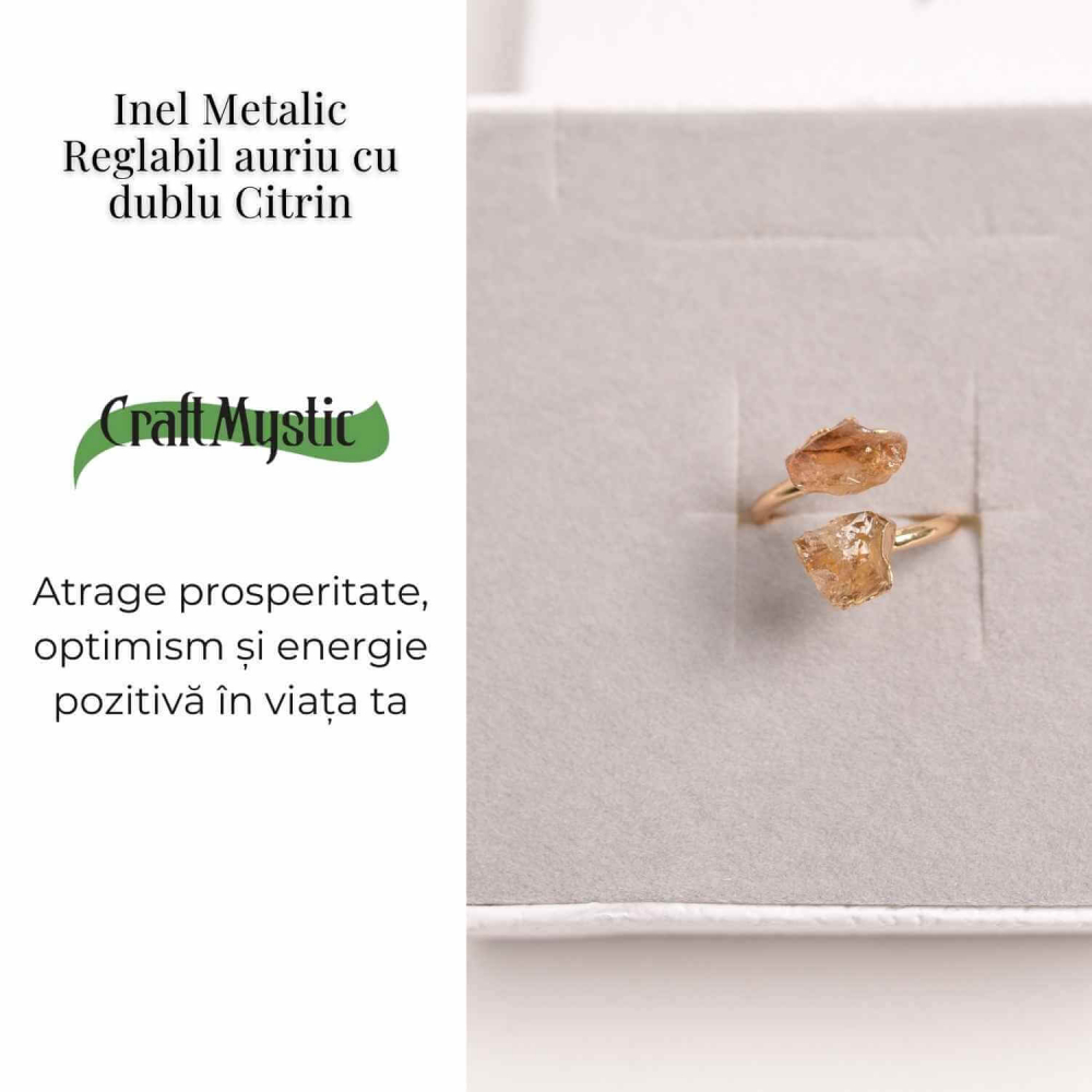 Inel reglabil cu dublu Citrin – Abundenta si energie pozitiva [3]