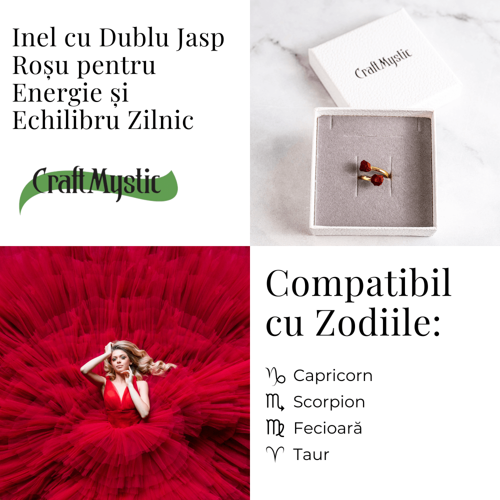 Energie si echilibru zilnic – Inel cu dublu jasp rosu brut [5]