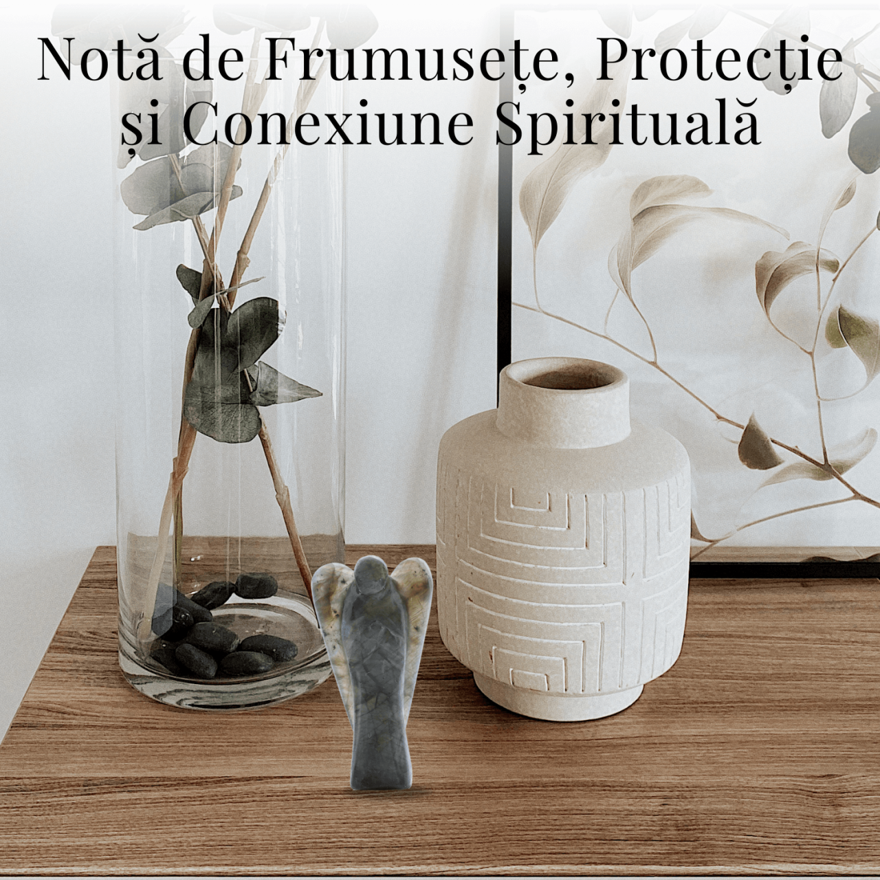 Figurina Inger 55mm din Labradorit Sculptat Manual - Protectie si Liniste [6]