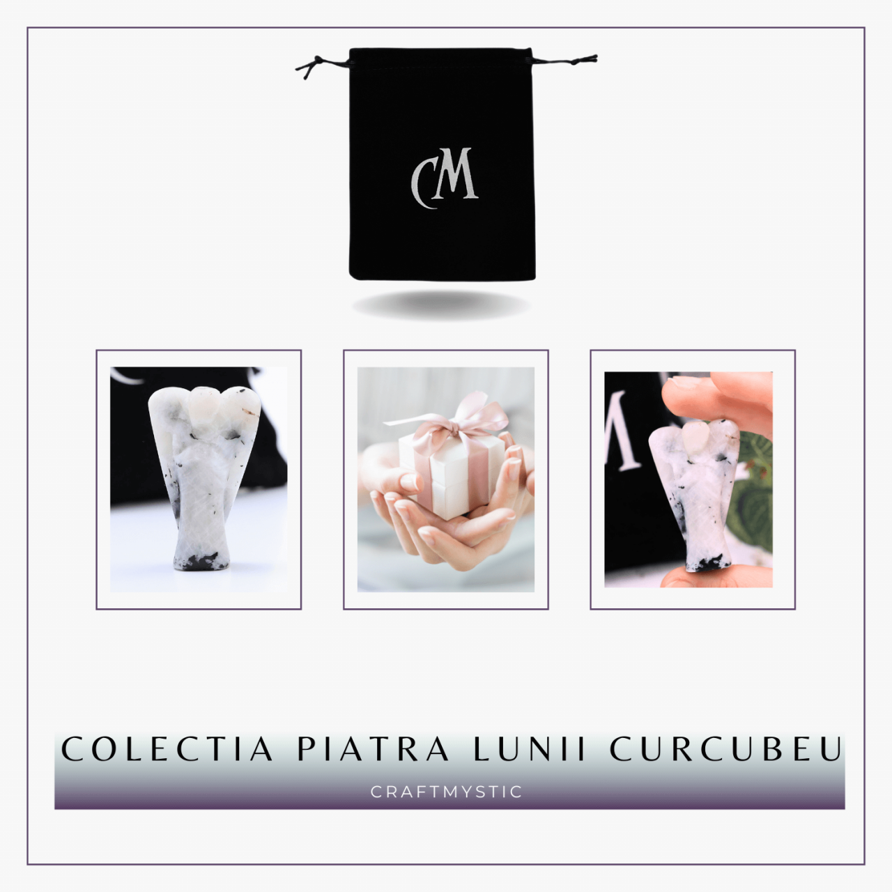 Figurina Inger 55mm din Piatra Lunii Curcubeu - Liniste si Armonie [6]