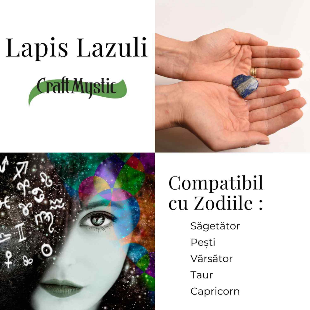 Inima Sculptata Manual din Lapis Lazuli 3 cm- Claritate Mentala si Protectie [4]